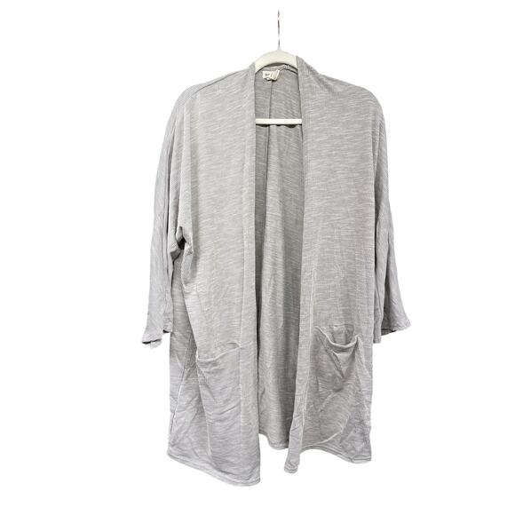 Donni Women's Lagenlook Open Cardigan Striped One Size Flowy Pockets - Picture 1 of 9
